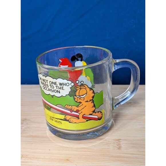 McDonald's Other - Vtg Mug 1978 Garfield Odie Mcdonalds Teeter Totter "I'm Not One Who Rises" Glass